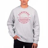 Men's Uscape Apparel Heathered Gray Duquesne Dukes Premium Fleece Crew Neck Sweatshirt