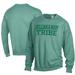 Men's ComfortWash Green William & Mary Tribe Stack Garment Dyed Crewneck Pullover Sweatshirt
