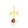 Pendentif Helidie Coccinelle Lettre Or Jaune