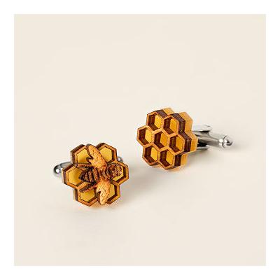 Honeycomb & Bee Cufflinks