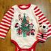 Disney One Pieces | Disney Baby Christmas Mickey Santa And Friends Onesie Size 18-24 Months | Color: Green/Black | Size: 18-24mb