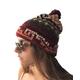 TINKUY Peru - Peruvian Alpaca Wool - Men and Women Handmade Pom Pom Beanie Hat - Red - red - One Size