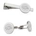 Men's Silver Arkansas Razorbacks Cufflinks & Tie Bar Gift Set