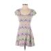 American Eagle Outfitters Casual Dress - A-Line: Pink Chevron/Herringbone Dresses - Women's Size X-Small