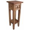 Spetebo - Mahagoni Beistelltisch mit Schublade 67 x 25 cm - natur - Vintage Holz Telefontisch