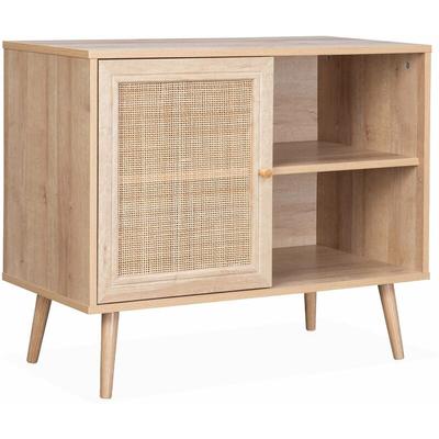 Sideboard mit Rattangeflecht 80 x 39 x 65,8 cm - Natur - Sweeek