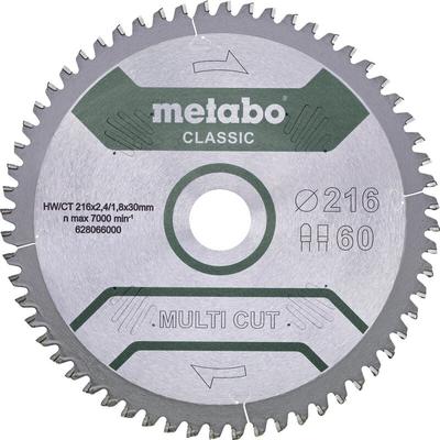 Multi cut classic 628655000 Kreissägeblatt 216 x 30 x 1.8 mm Zähneanzahl: 60 1 St. - Metabo