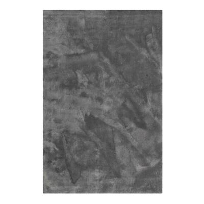 Tapis doux polyester microfibre gris ardoise 70x140