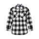 Urban Classics Jungen Boys Checked Flanell Shirt Hemd, black/white, 158-164