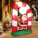 Costway 7.5 FT Inflatable Christmas Lighted Santa Claus Stand on - 7.5 FT