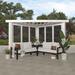 Backyard Discovery Ridgedale Modern Steel Pergola w/ Canopy/Finish: Red Metal/Steel in White | 88 H x 87.8 W x 147.3 D in | Wayfair 2102637