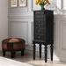 Lark Manor™ Anetia Jewelry Armoire w/ Mirror Solid + Manufactured Wood in Black | 46 H x 27.5 W x 9.38 D in | Wayfair ARGD1340 42008049