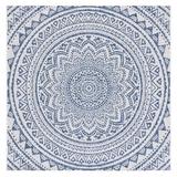 Blue/Navy 48 x 0.2 in Indoor/Outdoor Area Rug - Freeport Park® Ellefson Ivory/Navy Indoor/Outdoor Area Rug | 48 W x 0.2 D in | Wayfair