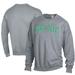 Men's ComfortWash Gray North Texas Mean Green Garment Dyed Fleece Crewneck Pullover Sweatshirt
