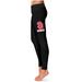 Women's Black South Dakota Coyotes Thigh Logo Yoga Leggings