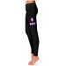 Women's Black Northwestern State Demons Plus Size Thigh Logo Yoga Leggings