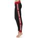Women's Black/Red Minnesota State Moorhead Dragons Plus Size Side Stripe Yoga Leggings