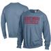 Men's ComfortWash Steel Blue Robert Morris Colonials Stack Garment Dyed Crewneck Pullover Sweatshirt