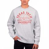 Men's Uscape Apparel Heathered Gray Texas Tech Red Raiders Premium Fleece Crew Neck Sweatshirt