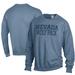 Men's ComfortWash Steel Blue Nevada Wolf Pack Garment Dyed Fleece Crewneck Pullover Sweatshirt