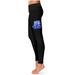 Women's Black Tennessee State Tigers Plus Size Thigh Logo Yoga Leggings