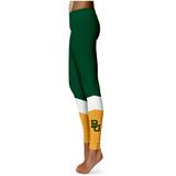 Women's Green Baylor Bears Plus Size Color Block Yoga Leggings