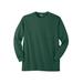 Men's Big & Tall Shrink-Less™ Lightweight Long-Sleeve Crewneck Pocket T-Shirt by KingSize in Hunter (Size 8XL)