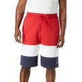 Men's Big & Tall FILA® Colorblock Fleece Shorts by FILA in Red White Navy (Size 3XL)
