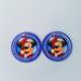 Disney Jewelry | Lot 2 Mickey Mouse Merry Christmas Pins 2000 Blue Bin15 | Color: Purple/Red | Size: Os