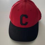 Coach Accessories | Coach Varsity Red Cotton Black Leather Snap Back Baseball Cap | Color: Black/Red | Size: Os
