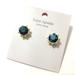Kate Spade Jewelry | Kate Spade Flying Colors Bezel Stud Earrings | Color: Gold/Green | Size: Os