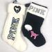 Pink Victoria's Secret Other | Bundle Lot 2 Victoria’s Secret Pink Christmas Stocking Sherpa | Color: Black/White | Size: Os