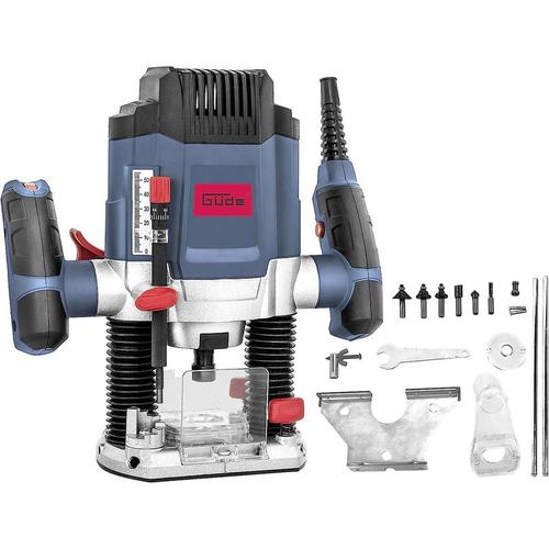 Q9 Oberfräse Oberfräser Fräsmaschine Fräse of 1200 e incl. 6 Fräsköpfe – Güde