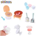 Décoration de maison de beurre pour enfants jouets de meubles en plastique mini brosse de toilette