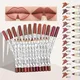 Stylo à Lèvres Hydratant Longue Durée Teinte de Contour Rouge Sexy Set de 12 Pièces Jules Liner