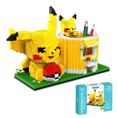 Pokemon Pikachu Pen Holder Series Mini décennie ks for Kids Creative Toy Bricks Funny Action