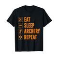 Eat Sleep Archery Repeat distressed T-Shirt