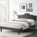 Taomika 3-Pieces Bedroom Set with Dark Grey Adjustable Upholstered Bed