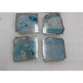 Everly Quinn Agate Collection 4 -Piece Coasters Set w/ Gold Edge Agate | 2.92 H x 4 W x 4 D in | Wayfair 66F3C9DA2E934846AAF50AEF7310E7A2