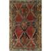 Semi-Antique Mawusi Red/Ivory Rug - 4'5" x 6'11"