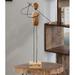 Foundry Select Gannett Solid Mango Wood Home Décor Art/Musician w/ Sculpture Wood in Brown/Gray | 5.85 H x 11.25 W x 20.97 D in | Wayfair