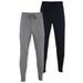 Men's Big & Tall Hanes Big & Tall 2-Pack Knit Pajama Pants by Hanes in Black Grey Heather (Size 4XLT)