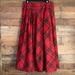 Disney Skirts | Disney Store Red Plaid Christmas Maxi Skirt Large | Color: Red | Size: L