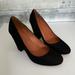 Madewell Shoes | Madewell Black Suede Block Heel | Color: Black | Size: 10