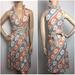 Anthropologie Dresses | Anthropologie Ric Rac Florist's Holiday Dress, M | Color: Blue/Orange | Size: M