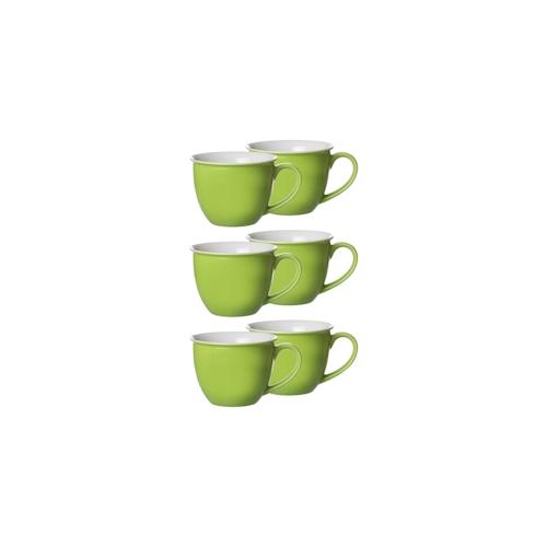 Ritzenhoff & Breker DOPPIO Milchkaffeetasse 350 ml grün 6er Set