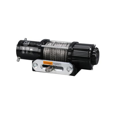 Bulldog Winch 4000lb UTV/Utility Winch w/ 50ft Synthetic Rope Aluminum Hawse Fairlead 15012