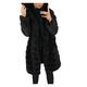 BUKINIE Womens Thick Warm Faux Fur Hooded Parka Long Overcoat Peacoat Winter Faux Shearling Shaggy Coats Jackets (Black,Medium)