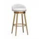 Dingliang Swivel Bar Chairs Set of 1/2, Adjustable Bar Stools for Kitchen Island,Dining Room and Bar, Velvet Upholstered Seat and Metal Legs, 1PCS/2PCS