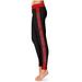 Women's Black/Cardinal Ball State Cardinals Plus Size Side Stripe Yoga Leggings